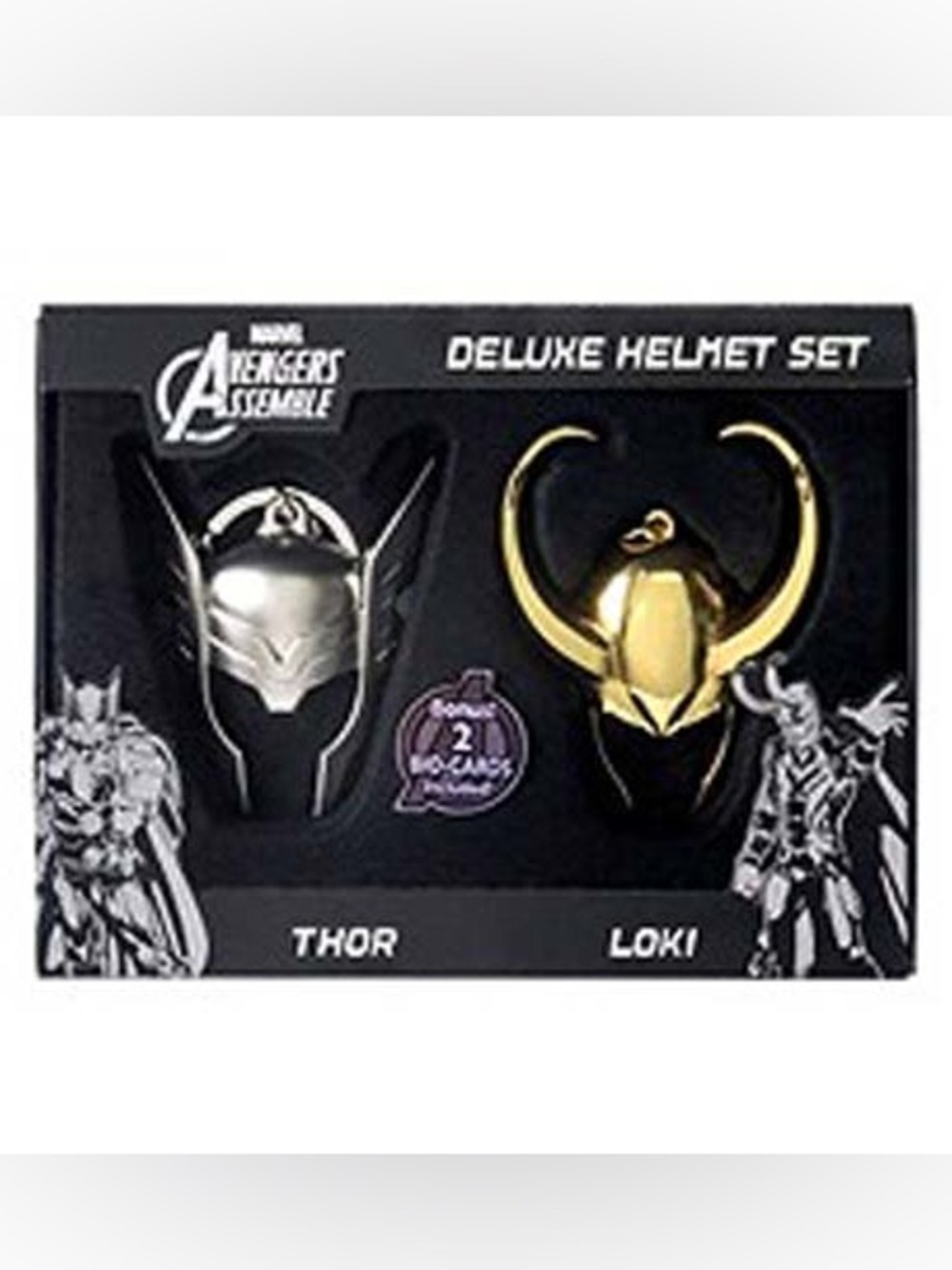 Marvel Avengers Deluxe Helmet Set Thor vs Loki w/ Bio Cards